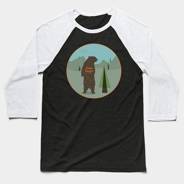 All I Want Is A Bear Hug Baseball T-Shirt by modernistdesign